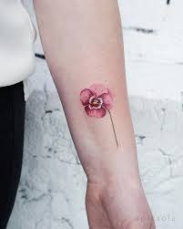 This flower tattoo represents a strong connection between two very close sisters. Pink Pansy Tattoo By Tattooist Picsola Tattoogrid Net