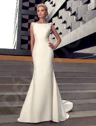Valgerda Elegant Crepe Fabric Wedding Dress Ivory Devotiondresses Com Ivory Wedding Dress Wedding Dresses Wedding Dresses Unique