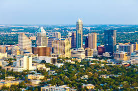 Austin, texas, is home to over 1 million people. Aerial View Of Austin Texas Skyline In By Dszc
