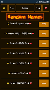 Free fire players are some of the most unique and creative, when it comes to choosing nicknames for you can either suggest the name yourself if you have one in mind, or you can choose one from open free fire. Name Creator For Free Fire Fur Android Apk Herunterladen