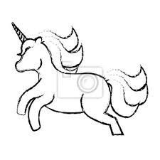 Bilder zum nachmalen leicht 1001 bilder zum. Einhorn Tier Horn Symbol Vektor Illustration Design Zeichnen Leinwandbilder Bilder Schone Einhorn Gehornte Myloview De