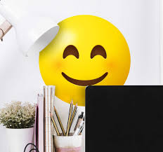 Zâmbet faţă galben bilă icoană. Emoji Smiley Emoji Decal Vinil Tenstickers