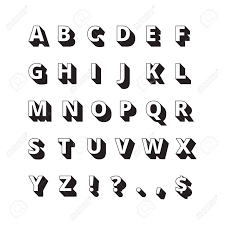Alphabet Long Shadows Font Bold Letters Vector Flat Collection Lettering Alphabet Lettering Lettering Fonts