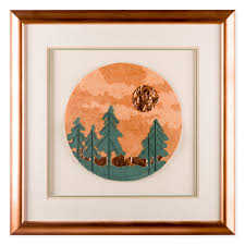 Pine Trees & Moon by Esther Grimm