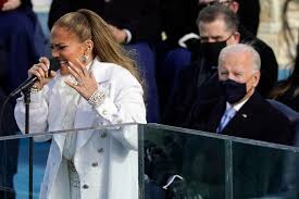 Lady gaga performed the national anthem and jennifer lopez will provide a musical performance. Watch Jennifer Lopez Croon Woody Guthrie S This Land Is Your Land At President Biden S Inauguration