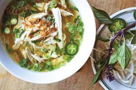 Grilling meat reduces the fat because it drips out while you cook. Recipe For Pho Ga Vietnamese Chicken Noodle Soup The Boston Globe Pho Recipe Cooking Recipes Recipes