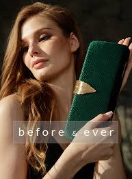 Before & Ever Double Pouch Wristlet Clutch Purses for Women