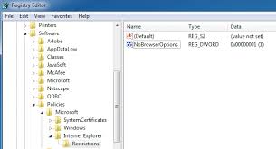 How To Disable Enable Internet Options Tabs In Ie