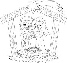 You could create a foam core backing or simply cut and . Christmas Nativity Scene Coloring Page Stock Vector Illustration Of Celebration Birth 35120024