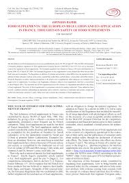 De toulon 10° tél : Pdf Opinion Paper Food Supplements The European Regulation And Its Application In France Thoughts On Safety Of Food Supplements