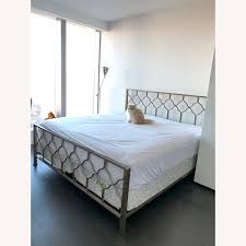 Gold metal double/full bed frame from wayfair. Wayfair Brushed Gold Metal King Size Bed Aptdeco