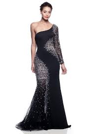 Black And Silver Gown With Sleeves Stunning Black And Silver Long Evening Dress S0041 Black Evening Gown Black Formal Gown