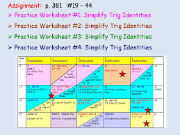 Make a point of memorizing them it is rather tedious, and can take more time than necessary. Lesson 1 Establishing Trig Identities Ppt Download