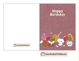 Check spelling or type a new query. Free Printable Woodland Birthday Cards Birthday Card Template Free Birthday Card Printable Free Printable Birthday Cards