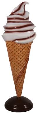 Your big ice cream cone stock images are ready. Large Chocolate And Vanilla Ice Cream Cone Swirl Statue Display 6ft