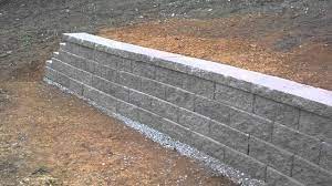 Concrete Block Retaining Wall Completed Youtube
