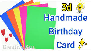 Take your card, confirm the orientation of your card before you place it on your mat. How To Make 3d Birthday Card Birthday Greeting Cards Latest Design Handmade Diy Birthday Card Youtube