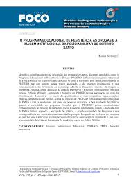 PDF) O PROGRAMA EDUCACIONAL DE RESISTÊNCIA ÀS DROGAS E A IMAGEM  INSTITUCIONAL DA POLÍCIA MILITAR DO ESPÍRITO SANTO