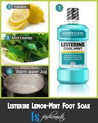 7 Listerine Foot Soak Recipes For Baby Soft Feet Foot Soak Recipe Listerine Feet Listerine Foot Soak