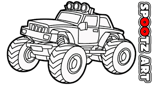 Mewarnai gambar mobil truk molen 1. Cara Menggambar Mobil Monster Youtube