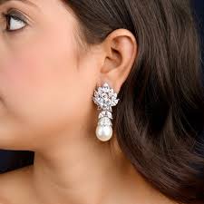 Buy Now Lea Diamond And Pearl Earrings