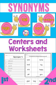 Synonym Activities Synonym Worksheets And Center Activities Synonym Activities First Grade Lessons Synonym Worksheet
