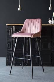 Tall Casino Velvet Bar Chair Rose Pink From Rockett St George Rockett St George Breakfast Bar Stools Bar Chairs Design Bar Chairs