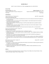 When you are an intern people doubt your skills. Clinical Psychology Internship Resume Examples And Tips Zippia