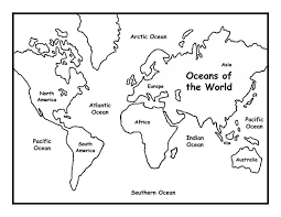 Travel the world in this coloring page series of international places, from the animals of antarctica to cities of europe! Oceans Of The World Coloring Page
