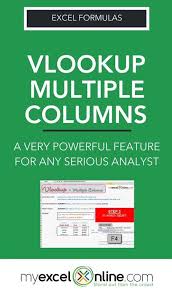 Vlookup Multiple Columns Myexcelonline Excel Tutorials Microsoft Excel Tutorial Microsoft Excel