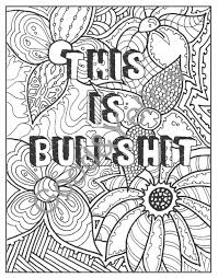 Moreover, the coloring pages are like meditation for adults, coloring pages help adults easily induce a relaxed state of mind. Adult Coloring Book Pdf Printable Instant Download Swear Etsy