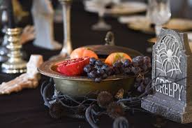 Bloody bones, crumbled red velvet, lots of sugar — this dessert is everything a halloween treat should be. Couples Halloween Dinner Party Your Homebased Mom