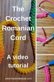 Romanian Cord Crochet Video Tutorial Hooked By Kati Crochet Cord Crochet I Cord Crochet Videos Tutorials