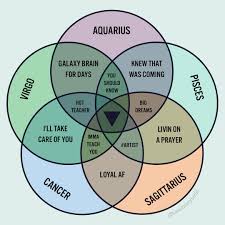 Random Signs Venn Diagram Astrology Moon In Aquarius Zodiac Personalities