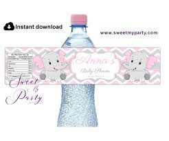 Each item can be customized with baby's name, initial, monogram and other custom details for that extra special touch. Elephant Baby Shower Water Bottle Labels Elephant Baby Shower Bottle Labels Elephant Baby Shower Water Labels Girl Girl Baby Shower Water Bottle Labels Elephant Baby Shower Decorations Elephant Baby Shower Supplies Sweetmyparty Com