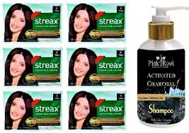 If you zoom into activated charcoal. Pink Root Activated Charcoal Shampoo With Streax Sachet 6 Pcs 4 Natural Brown Cream Hair Color 7 Items In The Set Buy Online In Dominica At Dominica Desertcart Com Productid 143310766