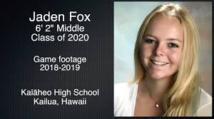 Jaden Fox • Class of 2020 • Middle Blocker, Opposite