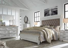 Set (queen bed, nightstand, and dresser), created for macy's. Kanwyn Whitewash Upholstered Queen Panel Storage Bedroom Set Lexington Overstock Warehouse