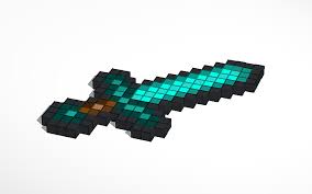 If you have a graphics project and you're trying to come in under budget, you might search for free clip art online. Minecraft Diamond Sword Pixel Art 4 Tinkercad