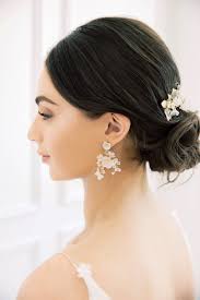 DECEMBER FLEURS Bridal Earrings, Floral Wedding Earrings, Floral Bridal  Earrings, Statement Bridal Earrings