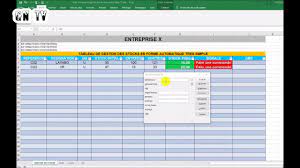 Creer Un Tableau Du Gestion Des Stocks Excel En Utilise Un Formulaire De Saisie Des Donnees - Youtube