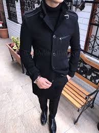 Italyan Kesim Slim Fit Hakim Yaka Kase Erkek Manto Kaban T1868 Suit Jacket Jackets Suits