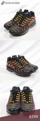 Nike Air Max 97 Plus Black Shock Orange Sneakers In 2020 Orange Nike Shoes Nike Air Max 97 Nike Air Max