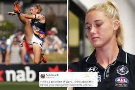 As a dance photographer, i'm paying close attention to the response regarding an action photo of the australian football league's tayla harris. It Is Sexual Abuse Afl Women S Star Tayla Harris Breaks Her Silence After Photo Of Her Kicking For Goal Was Taken Down From Sites Due To Repulsive Comments Album On Imgur