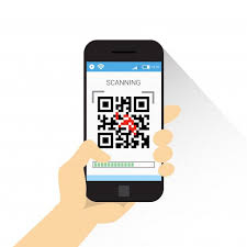 Hand Hold Smart Phone Scanning Qr Code Icon Barcode Scan With Telephone Scan Smartphone Barcode