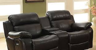 New Black Leather Loveseat Sofa Double Glider Recliner Cup Holder Couch Lazy Boy Leather Reclining Loveseat Love Seat Sofa Inspiration