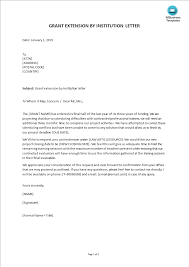 Collection of most popular forms in a given sphere. Grant Extension Provided By Institution Letter Template Templates At Allbusinesstemplates Com