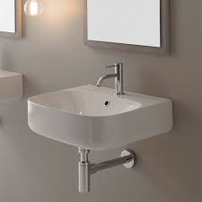 round white ceramic wall mounted sink