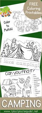 Free Camping Coloring Printables Coloring Activities And Coloring Pages For Kids Camping Theme Preschool Camping Theme Camping Preschool