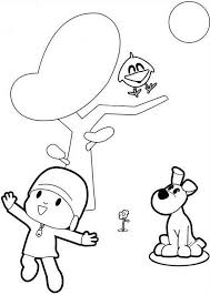 Pocoyo Cartoon Coloring Sheet For Kids Pocoyo Coloring Pages Coloring Pictures